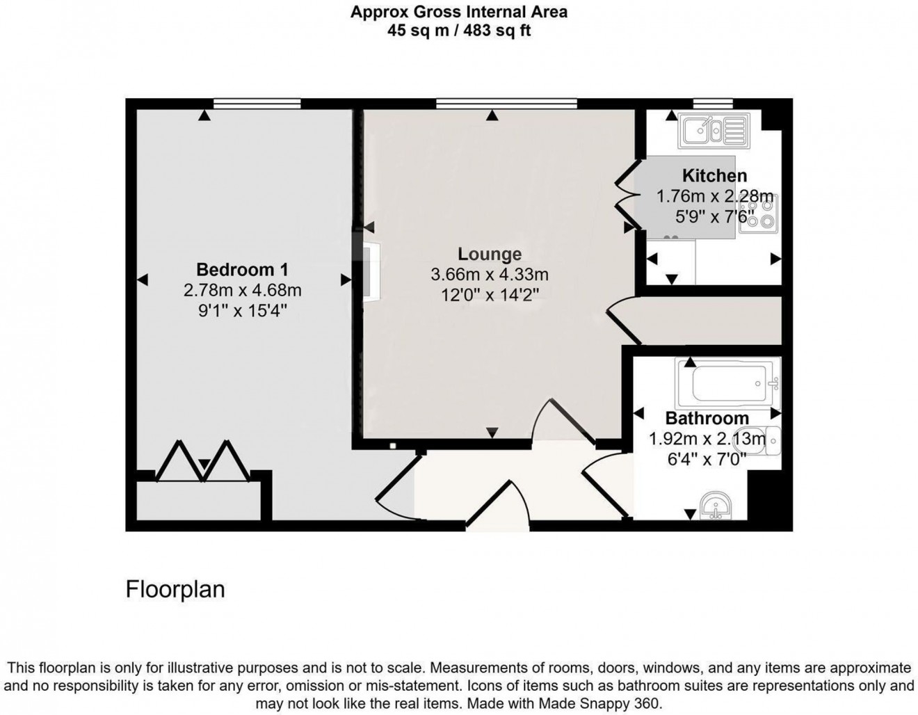 Floorplan for Cliff Road, Bay Court Cliff Road, TR11