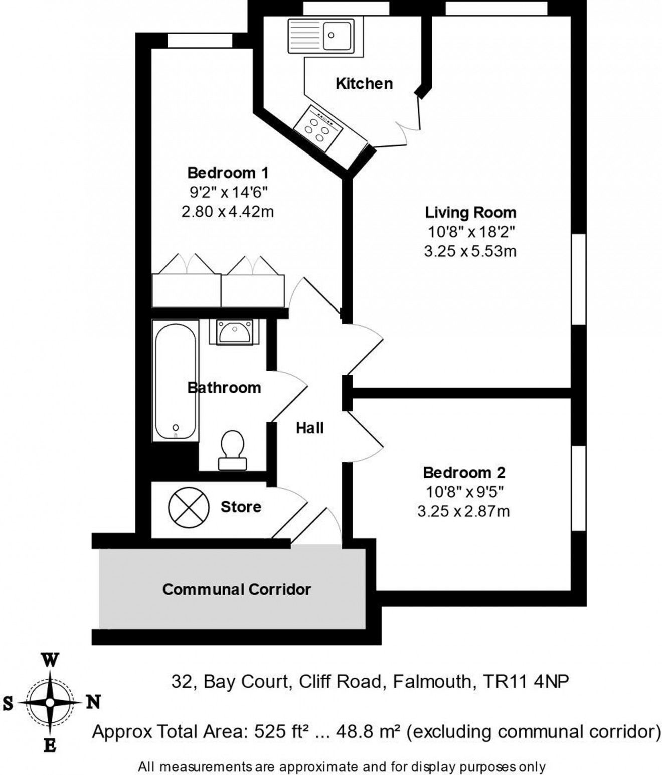 Floorplan for Cliff Road, Bay Court Cliff Road, TR11