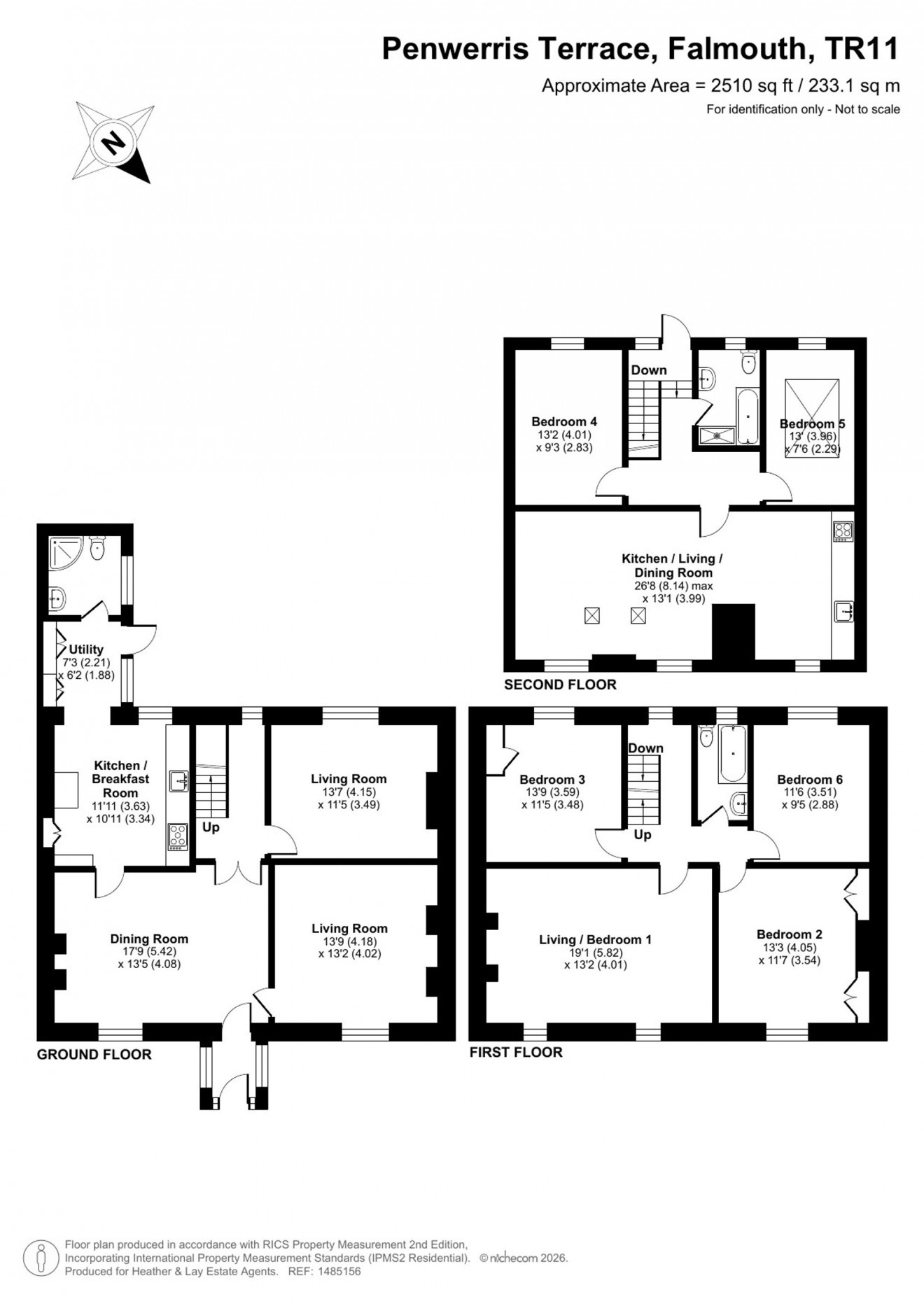 Floorplan for Penwerris Terrace, Falmouth, TR11