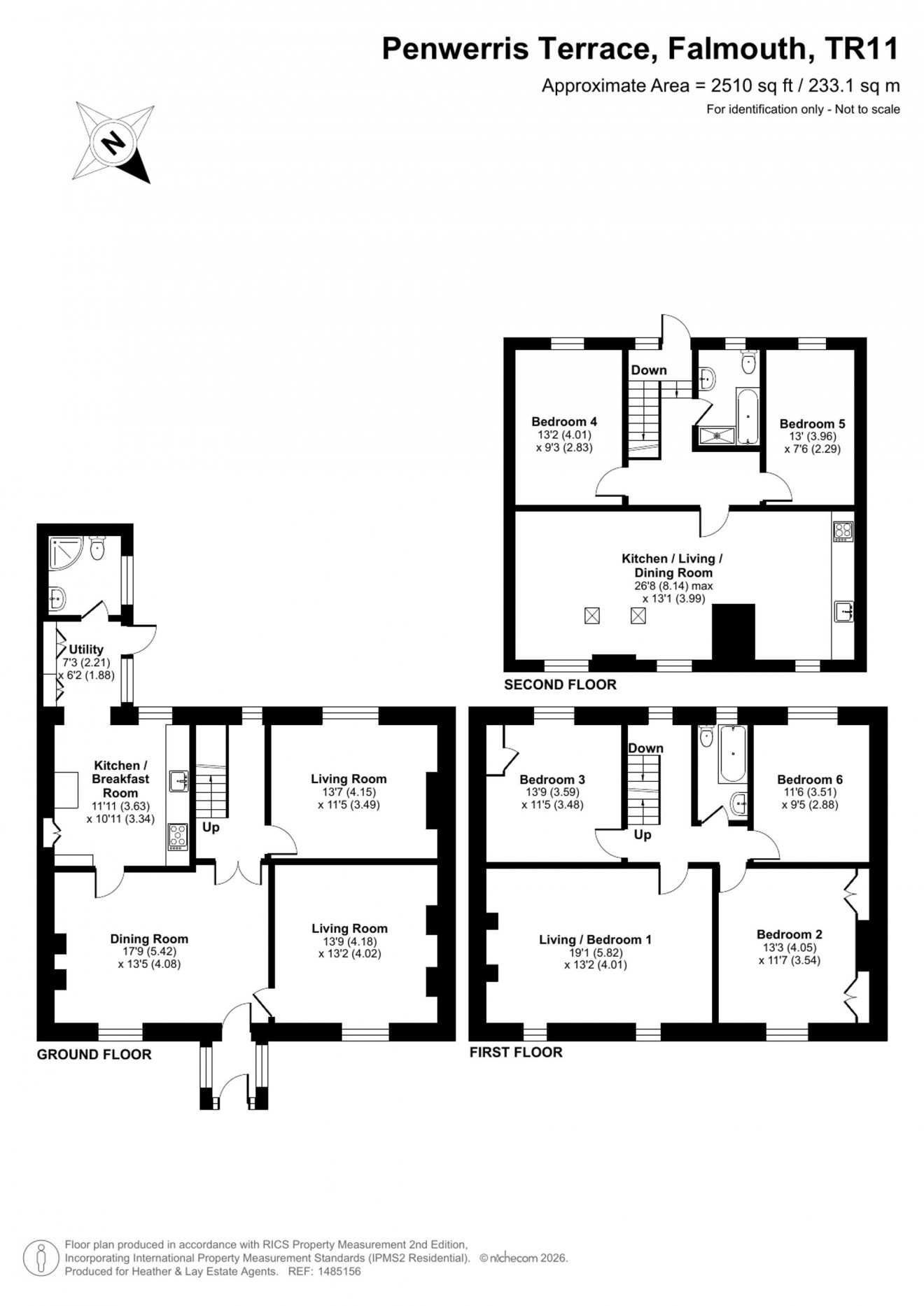 Floorplan for Penwerris Terrace, Falmouth, TR11