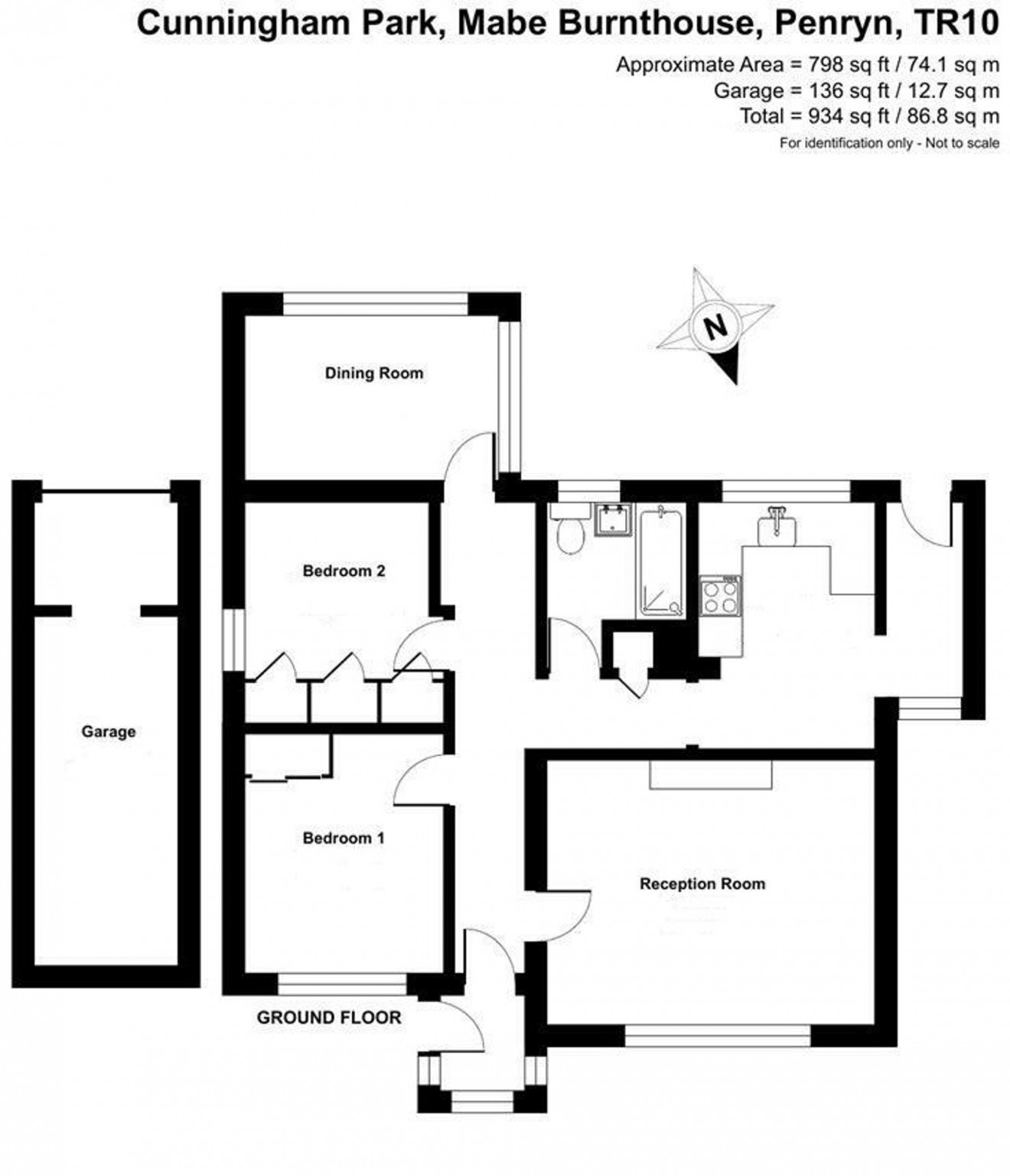 Floorplan for Cunningham Park, Mabe Burnthouse, TR10