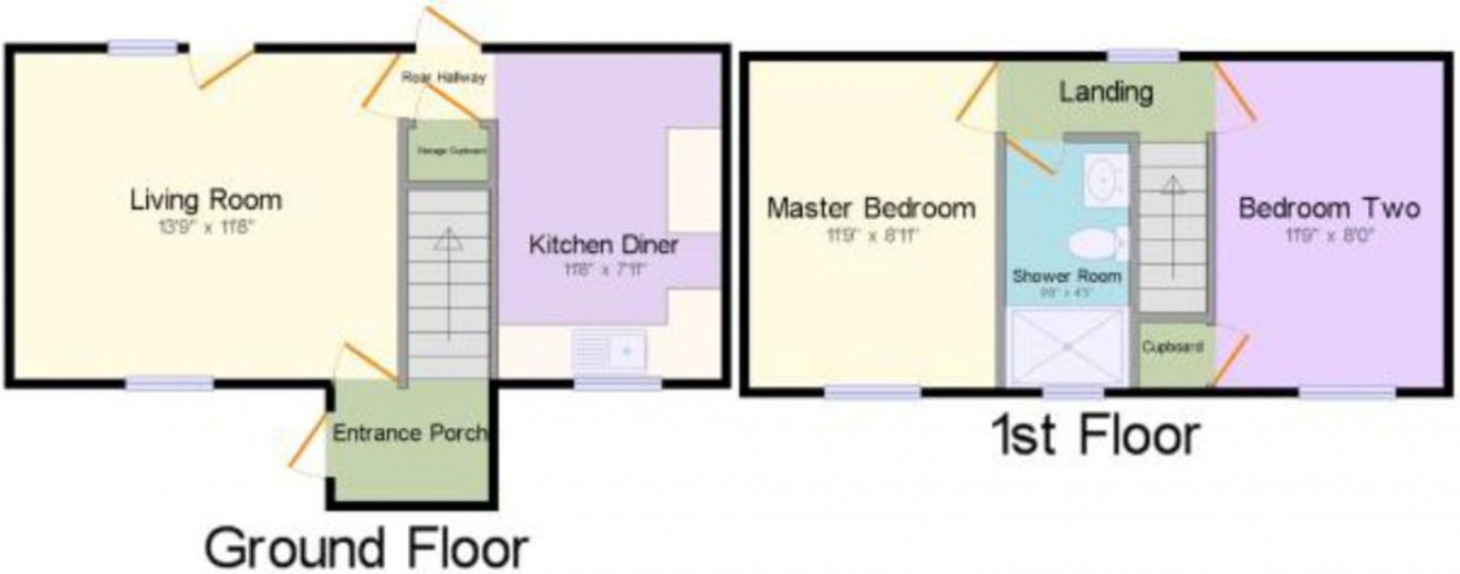 Floorplan for Watersmead Parc, Budock Water, TR11
